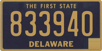 DE license plate 833940