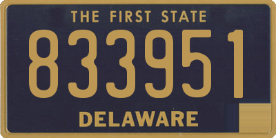 DE license plate 833951