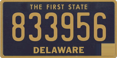 DE license plate 833956