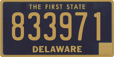 DE license plate 833971