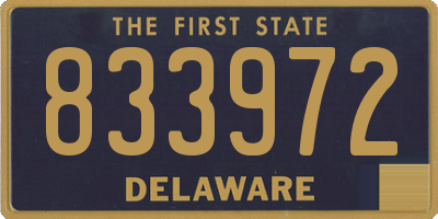 DE license plate 833972
