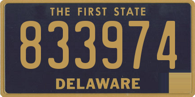 DE license plate 833974