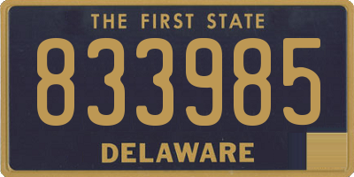 DE license plate 833985
