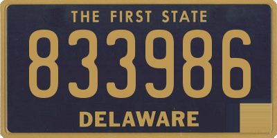 DE license plate 833986