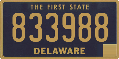 DE license plate 833988