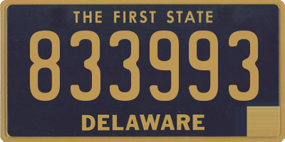 DE license plate 833993