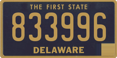 DE license plate 833996