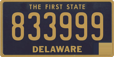 DE license plate 833999