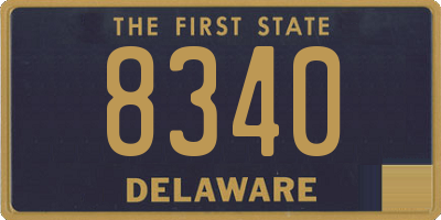 DE license plate 8340