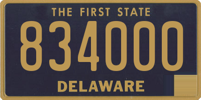 DE license plate 834000