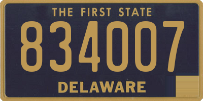 DE license plate 834007