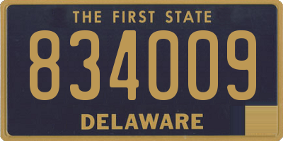 DE license plate 834009
