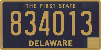 DE license plate 834013
