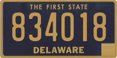 DE license plate 834018