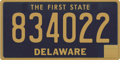 DE license plate 834022