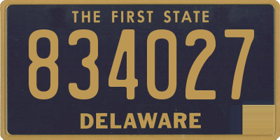 DE license plate 834027