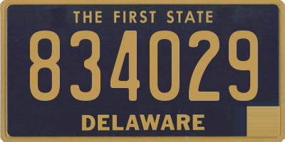 DE license plate 834029