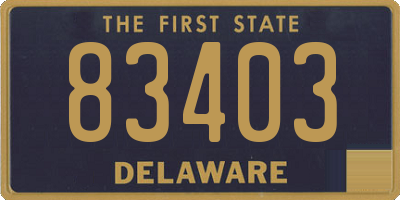DE license plate 83403