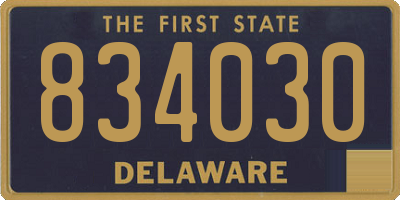DE license plate 834030