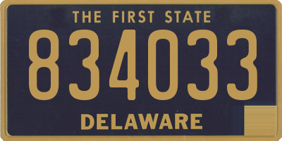 DE license plate 834033