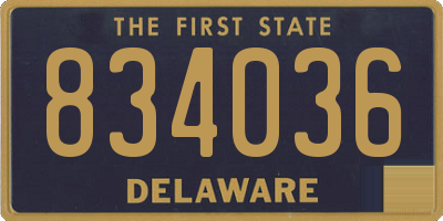 DE license plate 834036