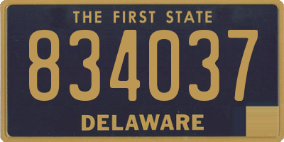 DE license plate 834037