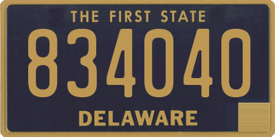 DE license plate 834040