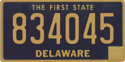 DE license plate 834045