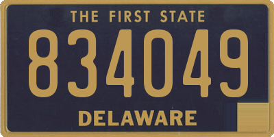 DE license plate 834049