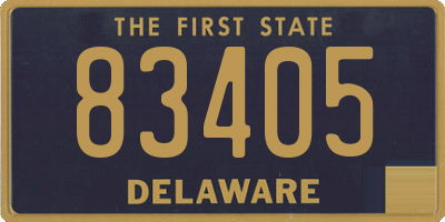 DE license plate 83405