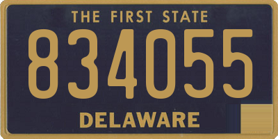 DE license plate 834055