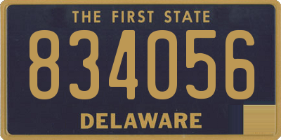 DE license plate 834056