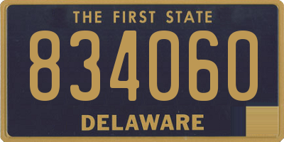 DE license plate 834060