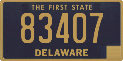 DE license plate 83407