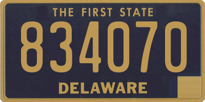 DE license plate 834070