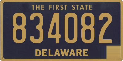 DE license plate 834082