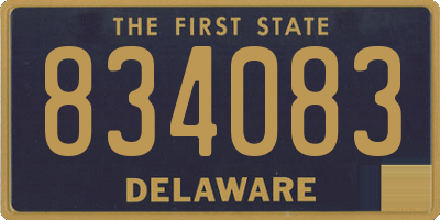 DE license plate 834083
