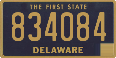DE license plate 834084