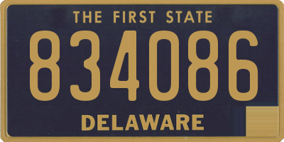 DE license plate 834086