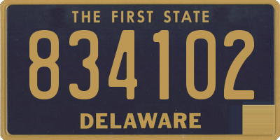 DE license plate 834102
