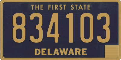 DE license plate 834103