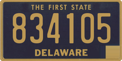 DE license plate 834105