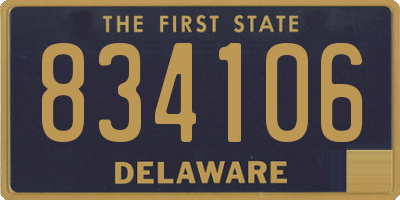 DE license plate 834106