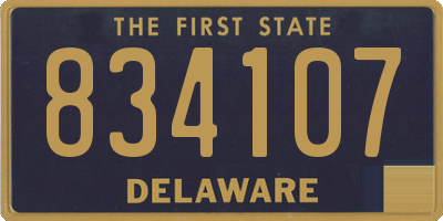 DE license plate 834107