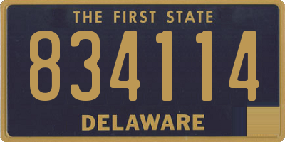 DE license plate 834114