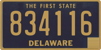 DE license plate 834116