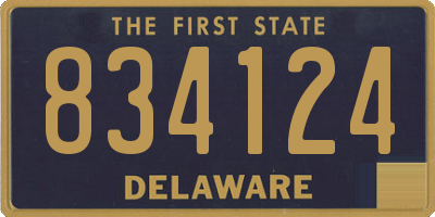 DE license plate 834124