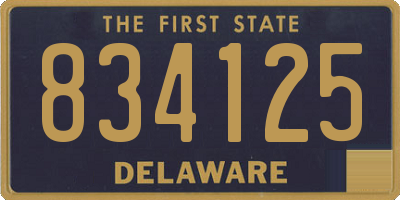 DE license plate 834125