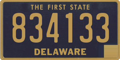 DE license plate 834133