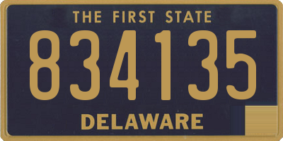 DE license plate 834135